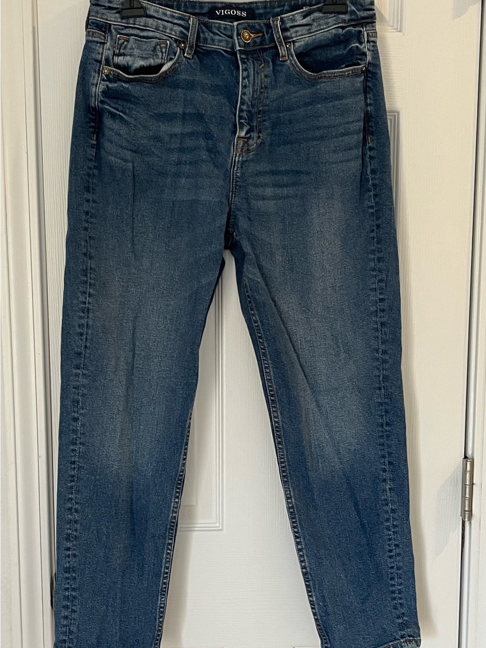 Vigoss High Waist Blue Straight-Leg Jeans
